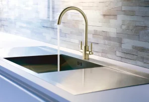 Just Taps Newbury Sink Mixer Swivel Spout Brushed Brass