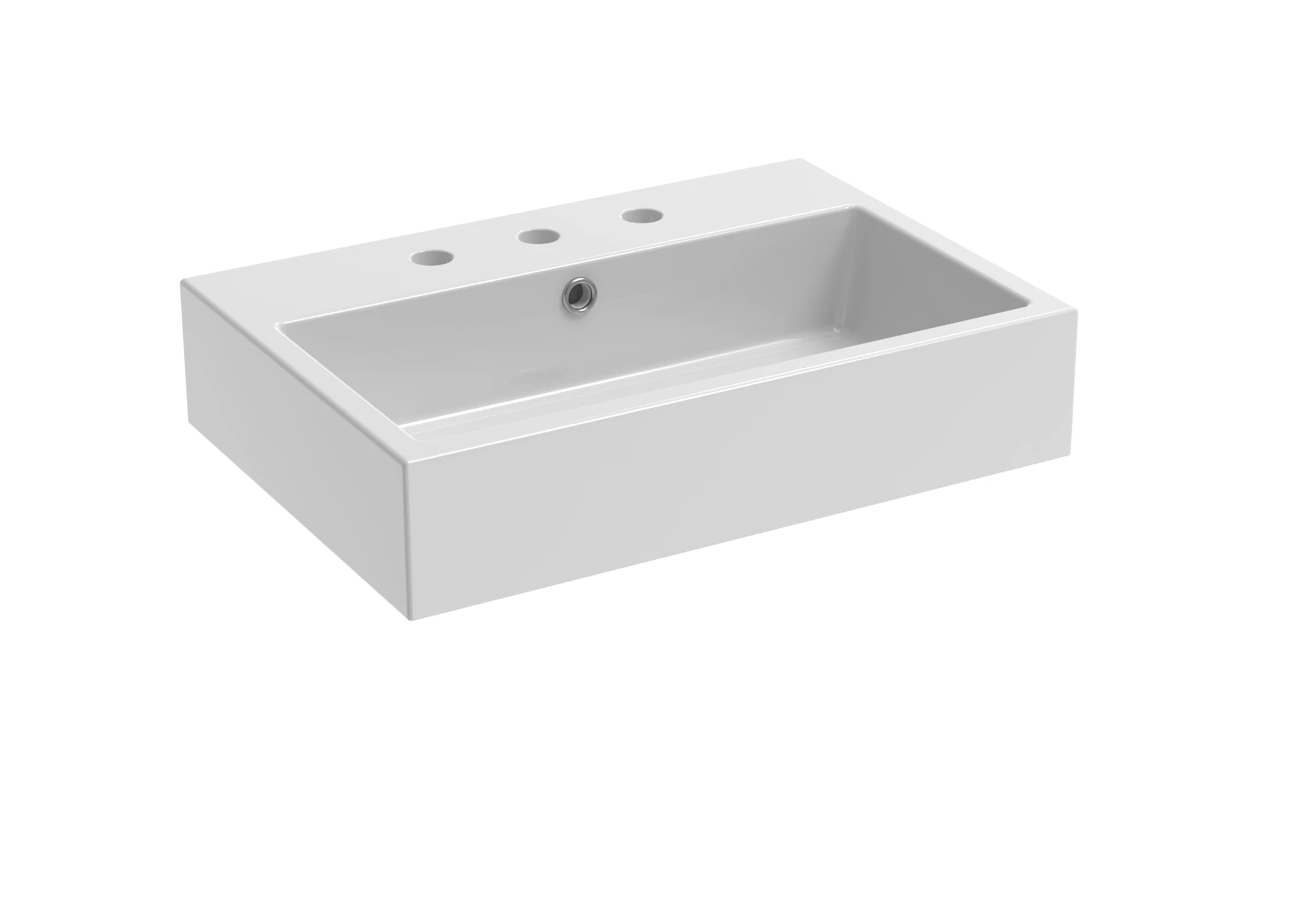 Saneux Matteo 60x42cm Washbasin 3th - Gloss White