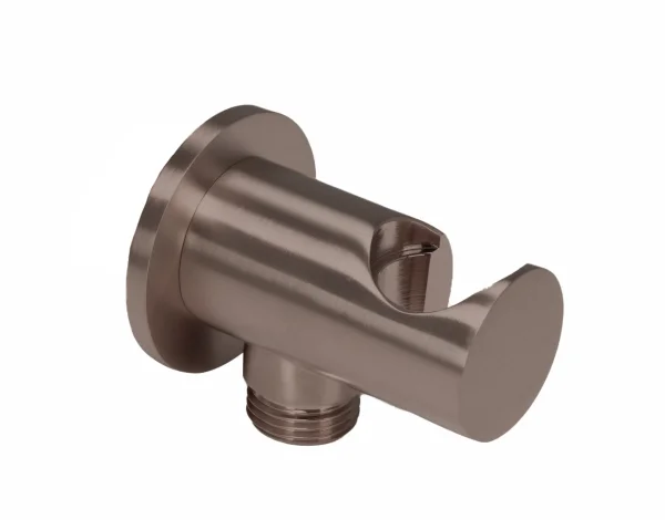 Just Taps Vos Water Outlet Elbow With Wall Support Brushed Bronze