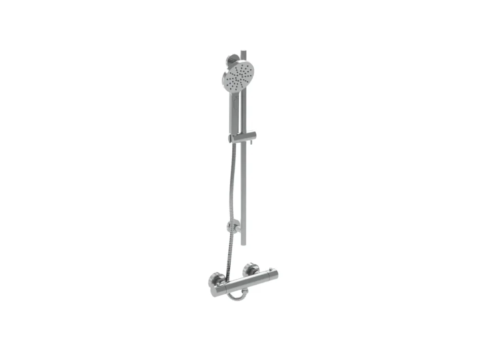 Saneux Cos 1 Way Thermostatic Bath Valve Kit - W/ Slider Rail & 3 Function Handset product image - Image 1