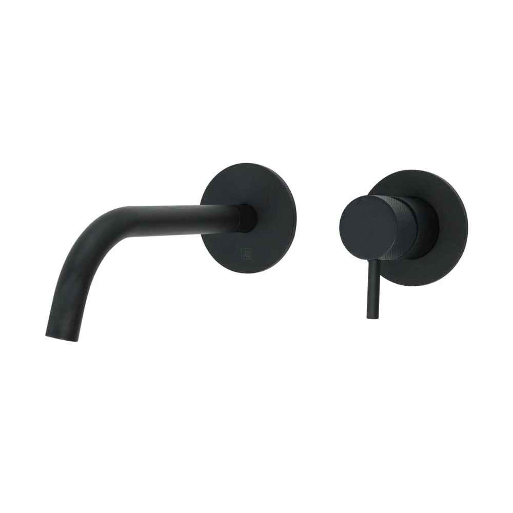 Just Taps Vos Single Lever Wall Mounted Basin Mixer 150mm Slim Spout With Designer Handle