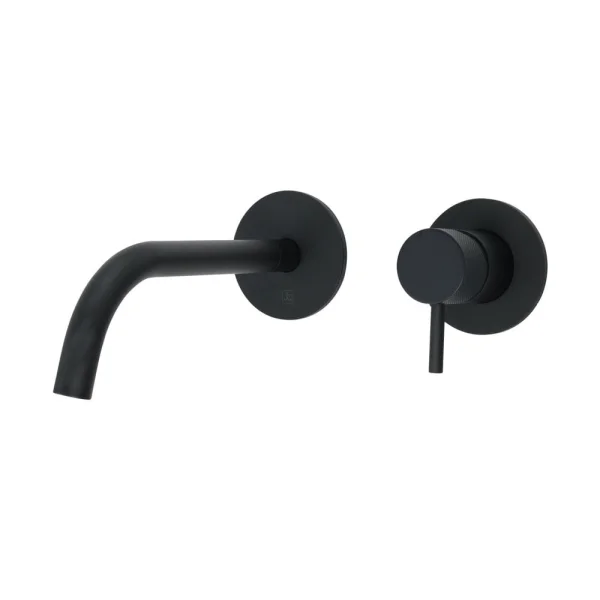 Just Taps Vos Single Lever Wall Mounted Basin Mixer 150mm Slim Spout With Designer Handle