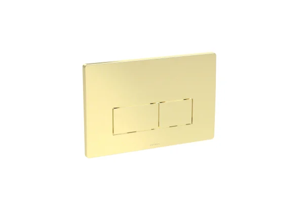 Saneux Flushe 2.0 Square Flush Plate Only - Brushed Brass