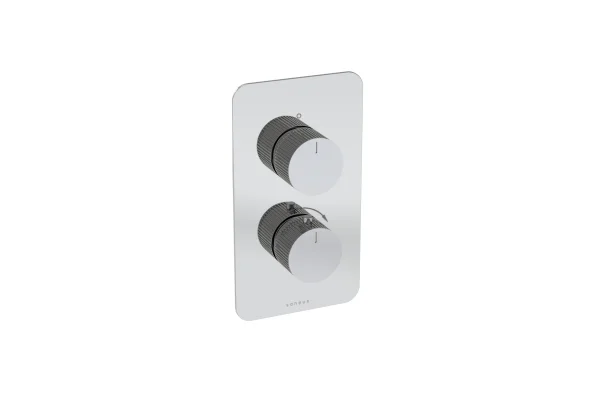 Saneux Cos 1 Way Shower Plate & Shrouds - Chrome