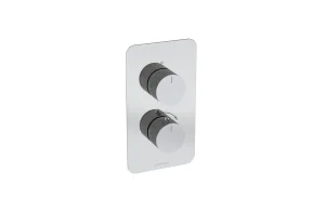 Saneux Cos 1 Way Shower Plate & Shrouds - Chrome