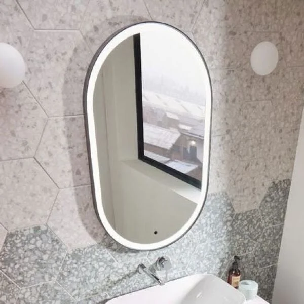 Roper Rhodes Pill Frame Illuminated Mirror - Grey