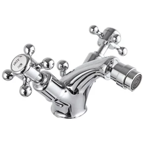 Just Taps Grosvenor Cross Bidet Mixer With Pop Up Waste Chrome