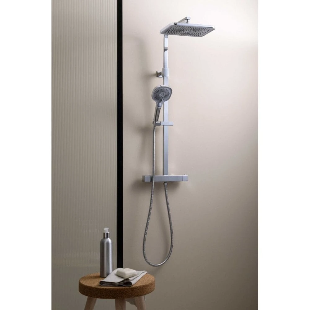 Just Taps Hix Thermostatic Bar Valve 2 Outlets Adjustable Riser Chrome