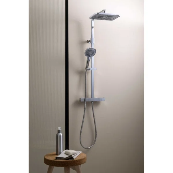 Just Taps Hix Thermostatic Bar Valve 2 Outlets Adjustable Riser Chrome