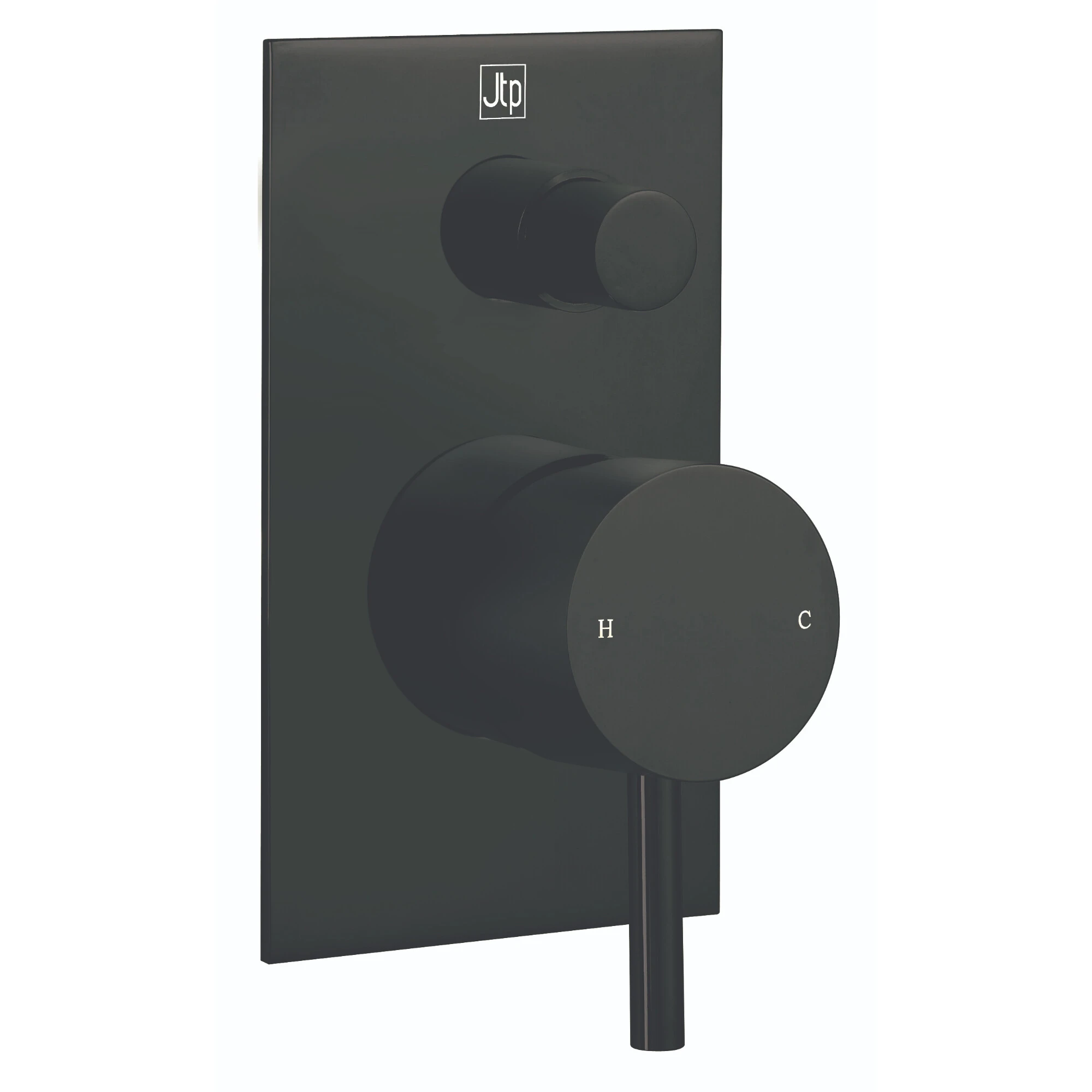 Just Taps Single Lever Diverter Valve Matt Black