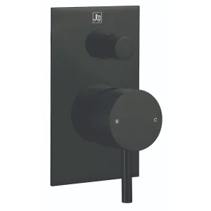 Just Taps Single Lever Diverter Valve Matt Black