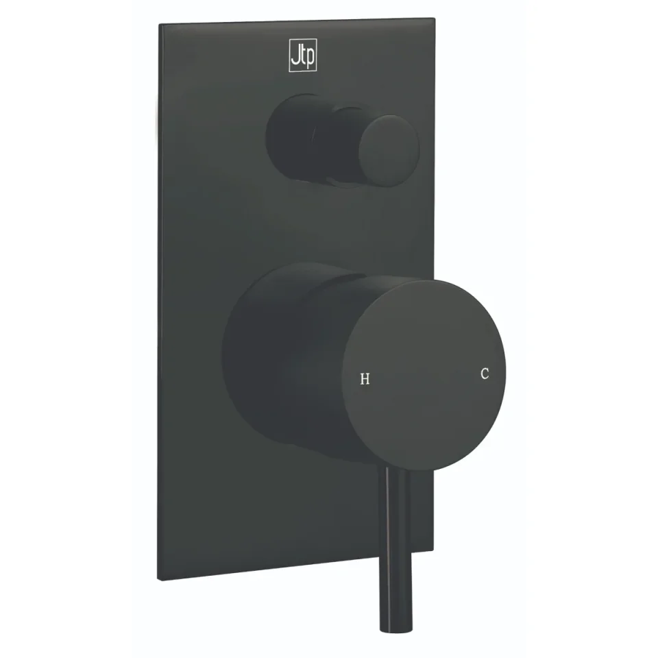 Just Taps Single Lever Diverter Valve Matt Black product image - Image 1