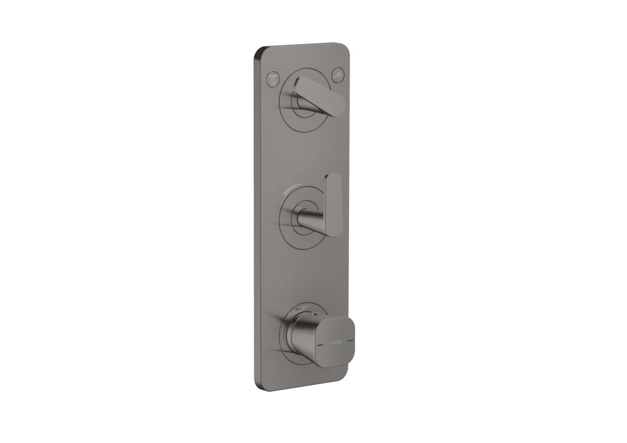 Axor Citterio C Thermostatic Shower Mixer Concealed 458 X 247 X 107mm Gunmetal/chrome - Polished