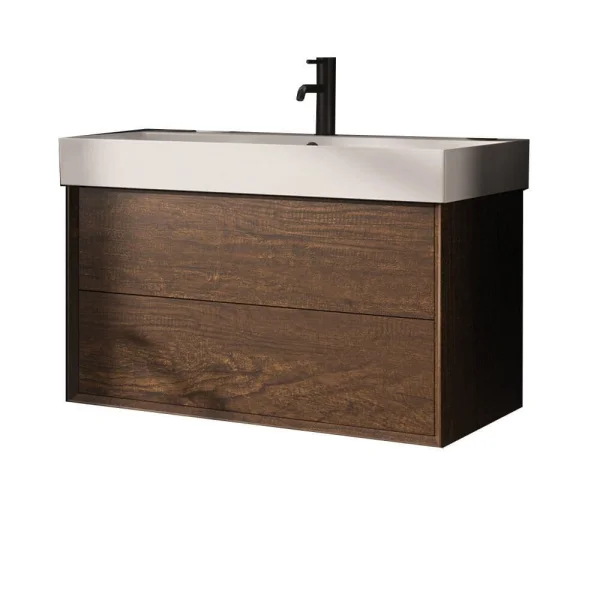 HIB Vantage Bathroom Unit - Dark Oak 850W              