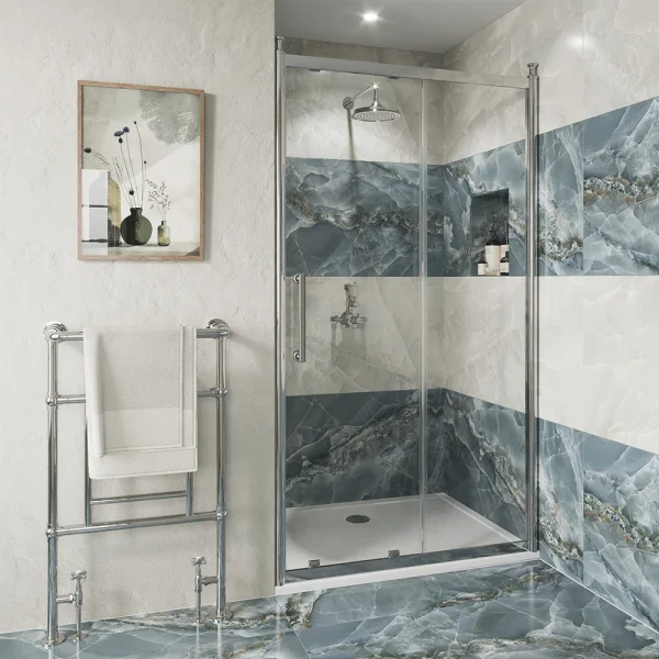 Burlington Classique Sliding Door B 1200 Fixed Panel Chrome