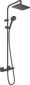 Hansgrohe Vernis Shape Showerpipes With Thermostatic Mixer 985 X 325 X 85mm Black - Matt