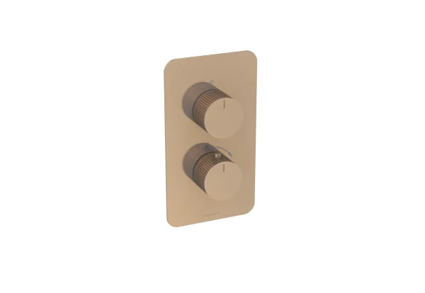 Saneux Cos 1 Way Shower Plate & Shrouds - Brushed Bronze