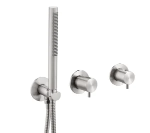Just Taps Inox Modular 2 Outlet Thermostatic Shower Valve With Handset