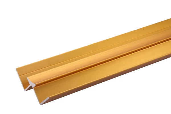 Burlington Aluminium Extrusion Internal Corner 11mm 2450mm Polished Gold