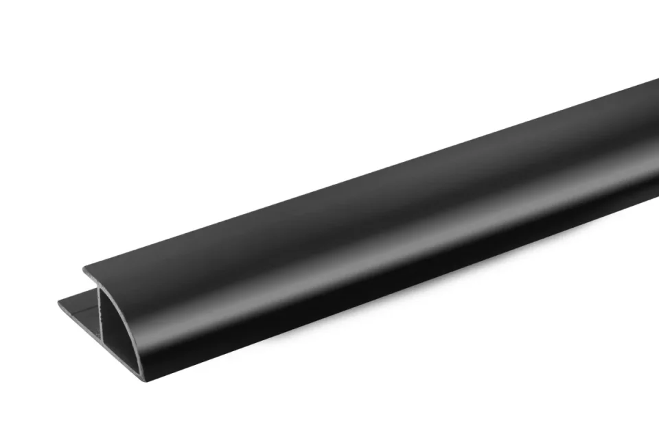 Burlington Aluminium Extrusion Quadrant 11mm 2450mm Black product image - Image 1