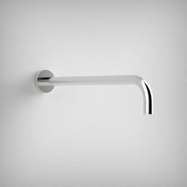 Ava Wall Mounted Round 400mm Shower Arm - Polished Stainless Steel