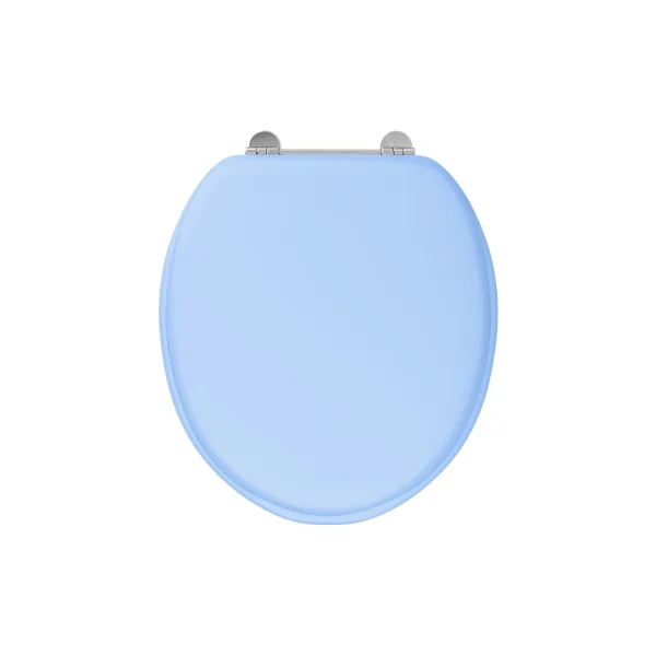 Burlington Bespoke Enchanted Blue Seat With Chrome Hinges