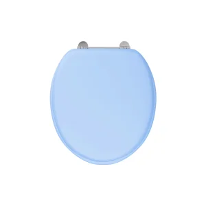 Burlington Bespoke Enchanted Blue Seat With Chrome Hinges
