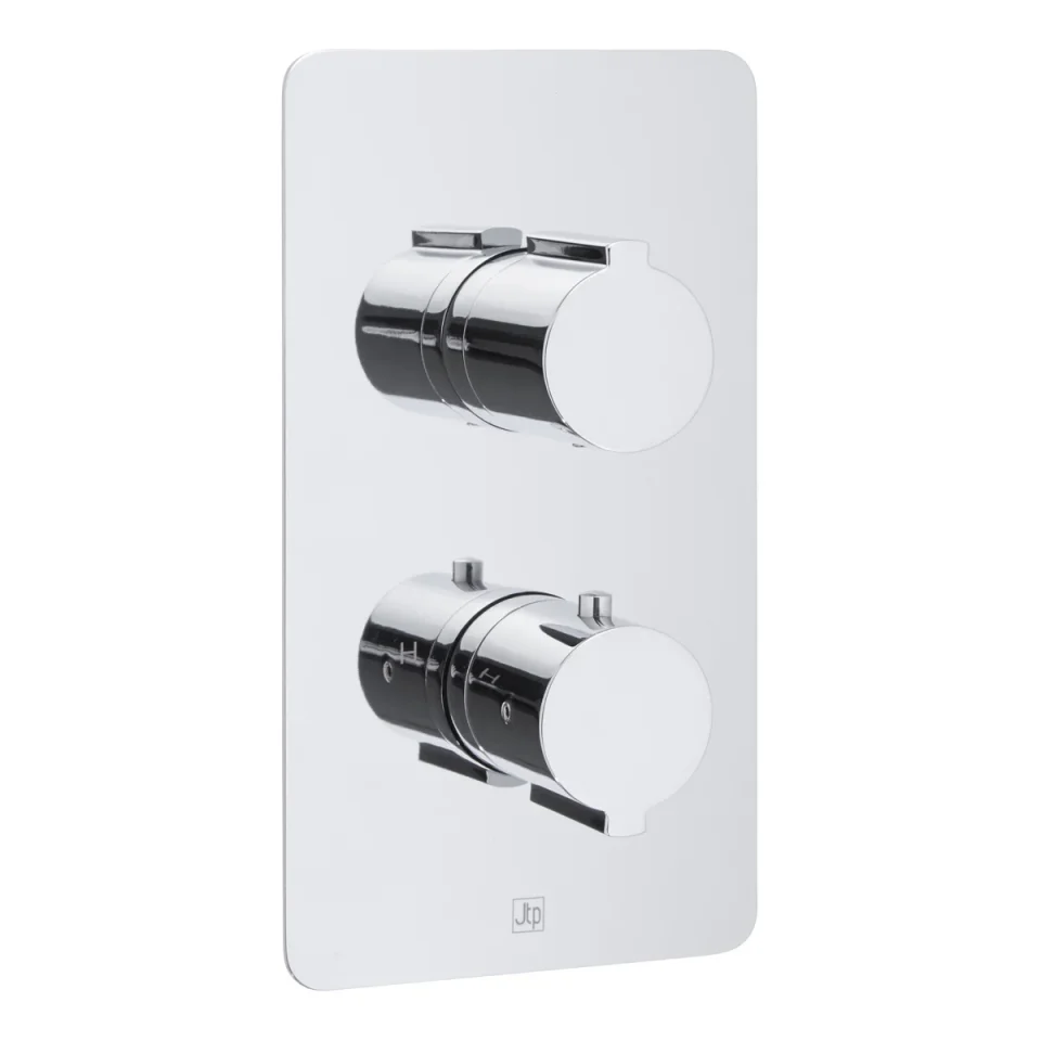 Just Taps Curve Thermostatic Shower Valve Single Options Chrome product image - Image 1