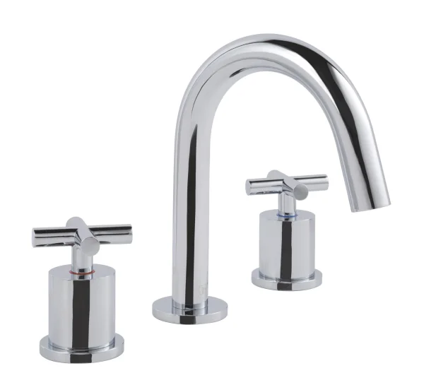 Just Taps Solex 3 Hole Deck Mounted Basin Mixer Chrome