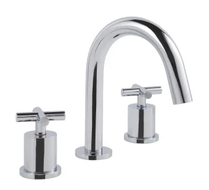 Just Taps Solex 3 Hole Deck Mounted Basin Mixer Chrome