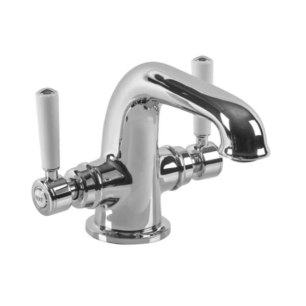 Roper Rhodes Halcyon Twin Handle Basin Mixer With Click Waste - Chrome