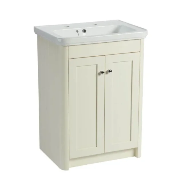 Roper Rhodes 600mm Halcyon 2 Door Floor Mounted Unit - Natural White product image - Image 1