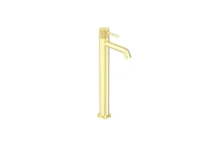 Saneux Cos Tall Basin Mixer Kit - W/ Knurled Handle - Brushed Brass (pvd)