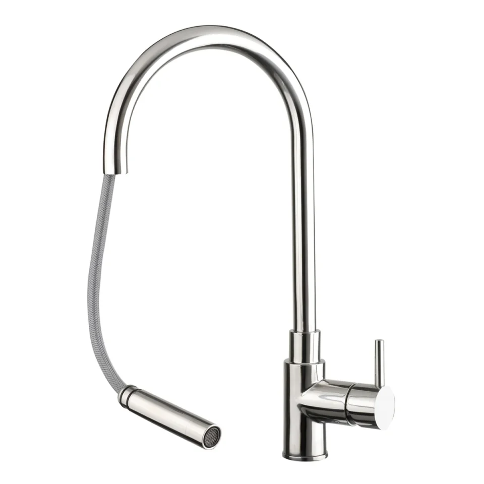 Just Taps Zecca Sink Mixer With Pull Out Spout Swivel Spout product image - Image 1