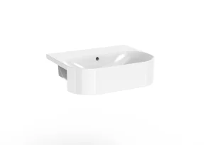 Saneux Sienna 50x40cm Round Semi-recessed Washbasin 0th