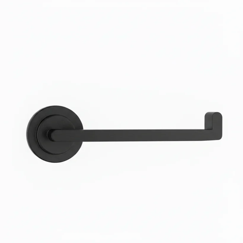 Ava Elegance Stainless Steel Toilet Roll Holder - Brushed Black product image - Image 1