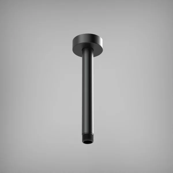 Ava Ceiling Mounted 200mm Round Ceiling Arm - Brushed Black