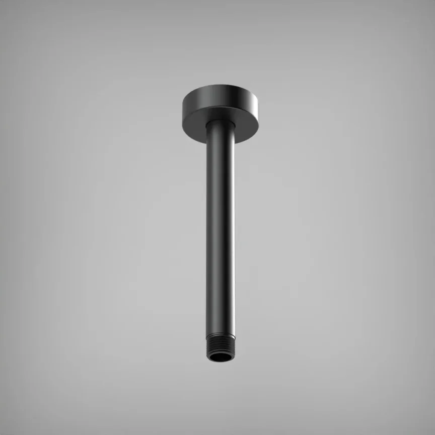 Ava Ceiling Mounted 200mm Round Ceiling Arm - Brushed Black product image - Image 1
