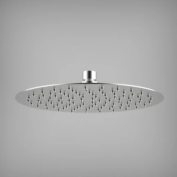 Ava Round 250mm Shower Head (8mm Thickness) - Brushed Stainless Steel