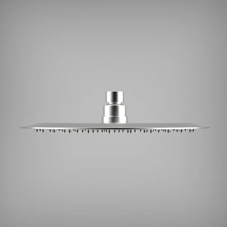 Ava Round 250mm Shower Head (8mm Thickness) - Brushed Stainless Steel detail view - Image 11