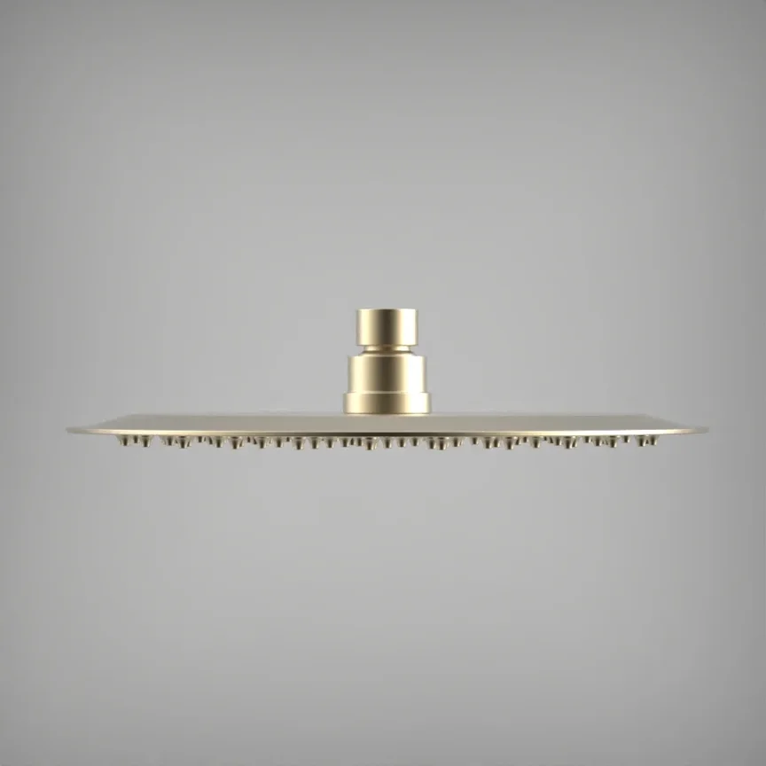 Ava Round 250mm Shower Head (8mm Thickness) - Brushed Brass detail view - Image 5