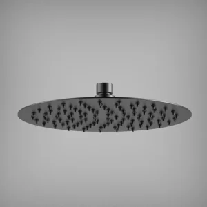 Ava Round 250mm Shower Head (8mm Thickness) - Brushed Black