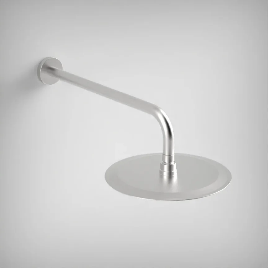 Ava Round 250mm Shower Head (8mm Thickness) - Brushed Stainless Steel detail view - Image 7