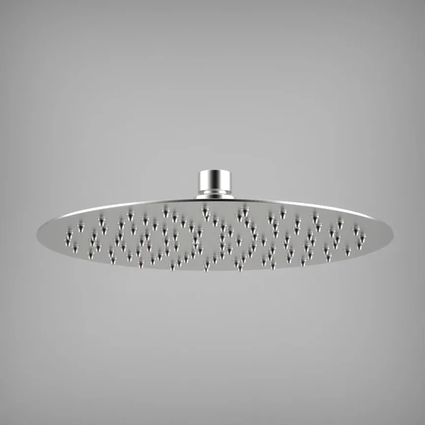 Ava Round 250mm Shower Head (8mm Thickness) - Brushed Stainless Steel product image - Image 2