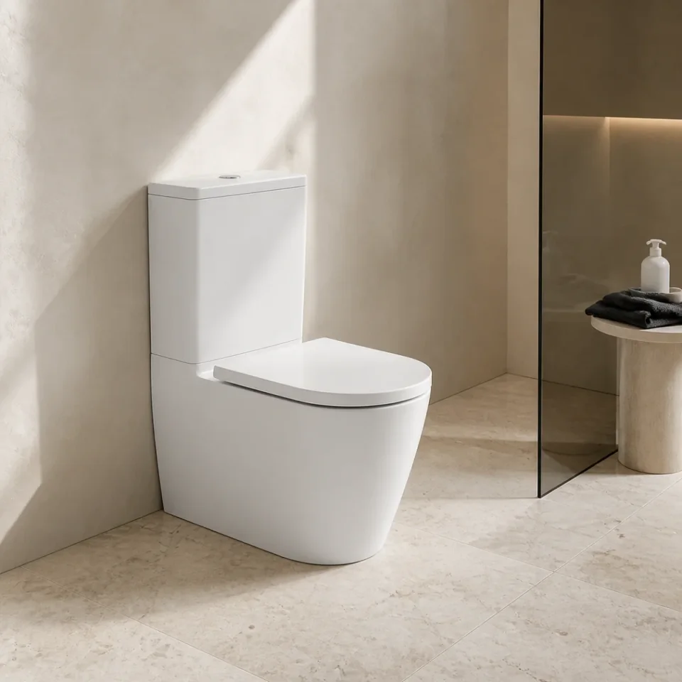 Faeber Zero Close Coupled Cistern With Geberit Internals - Gloss White product image - Image 1
