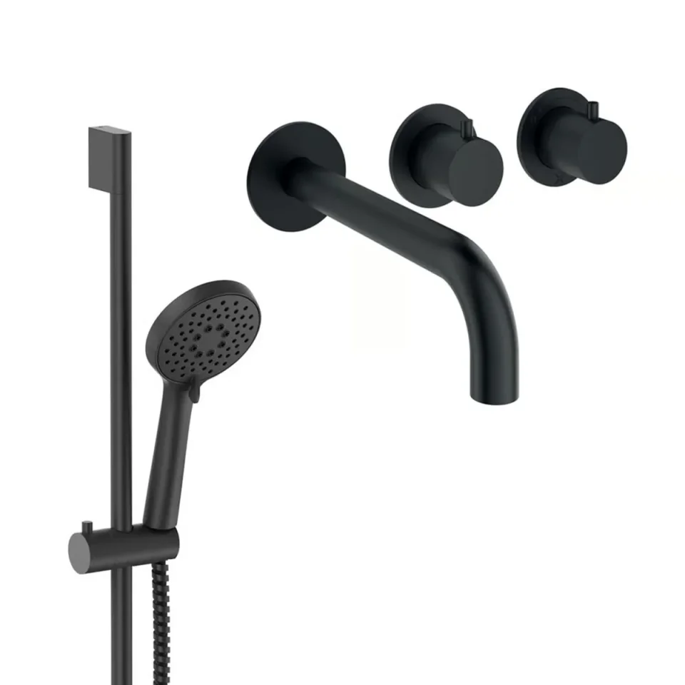 Crosswater Module Shower Set 4 Matt Black product image - Image 1