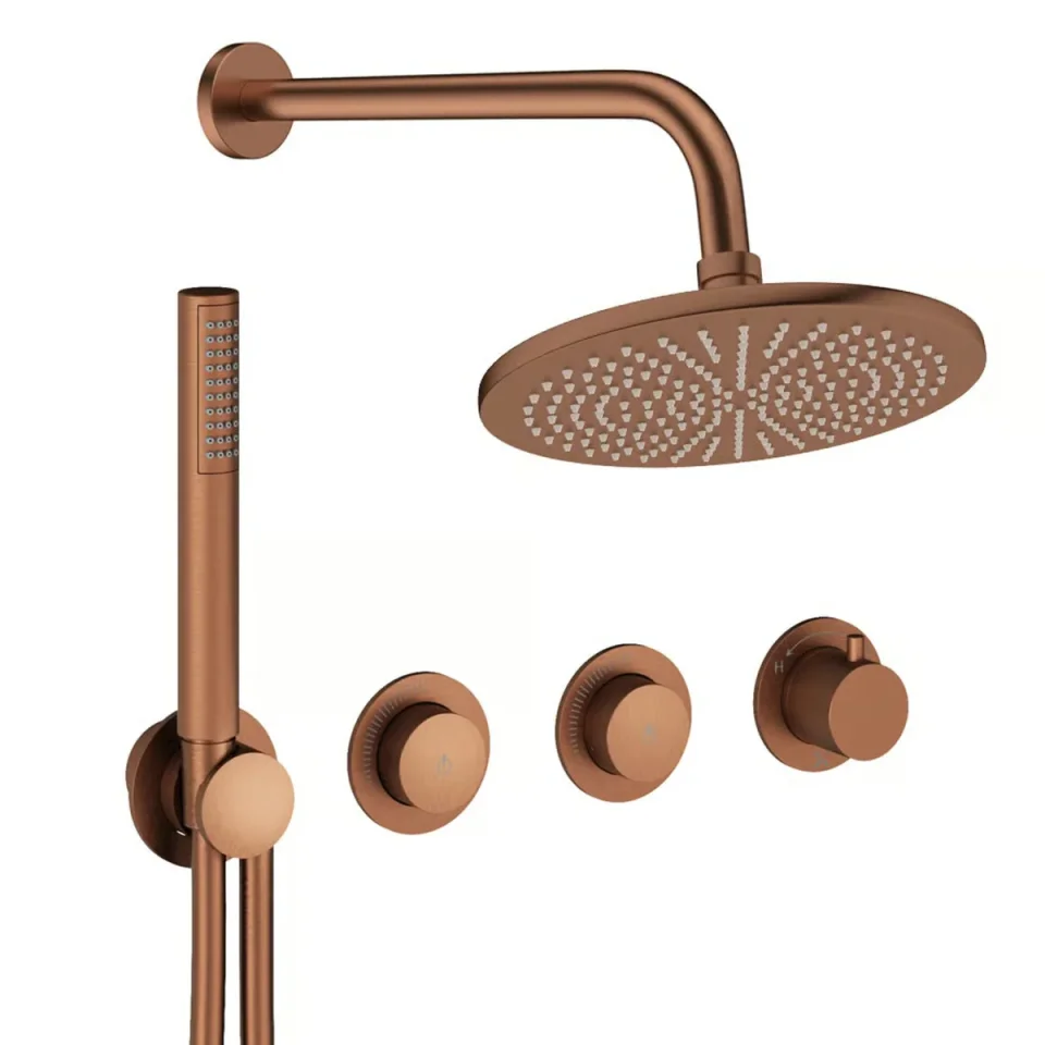 Crosswater Module Shower Set 8 Brushed Bronze 300mm product image - Image 1