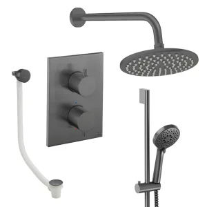 Crosswater Crossbox Shower Set 10 Slate 200mm