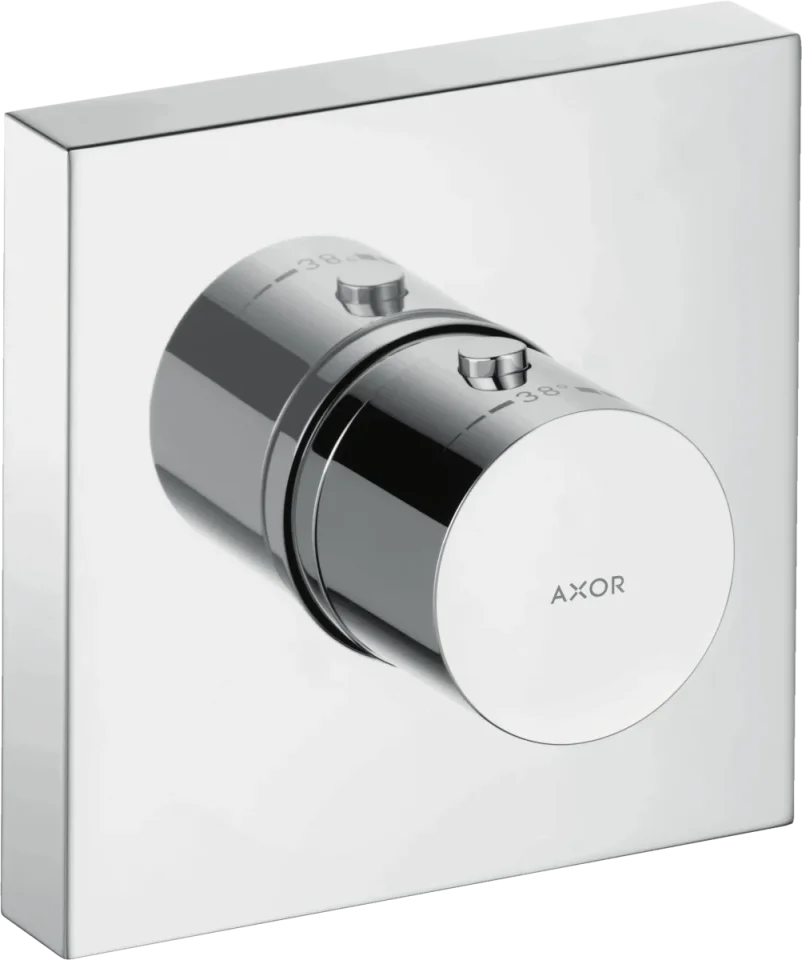 Axor Showersolutions Thermostatic Module 120/120 Square For Concealed Installation Chrome product image - Image 2