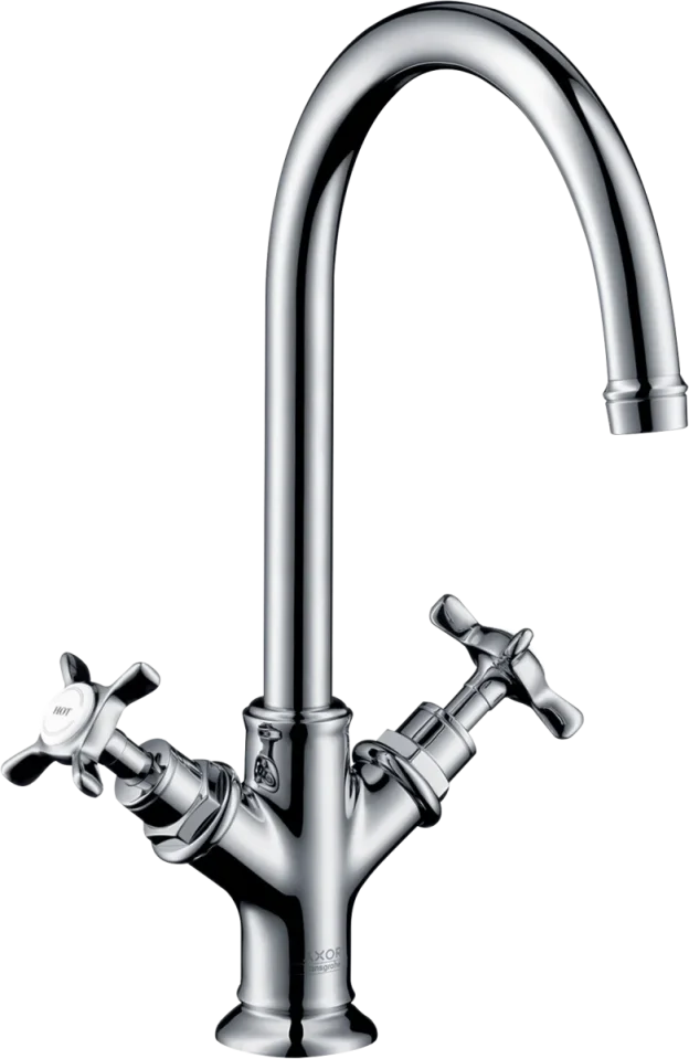 Axor Montreux 2-handle Basin Mixer 210 With Cross Handles Without Waste Chrome product image - Image 2